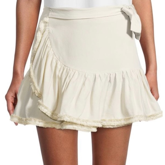EMMIE ROSE Ruffle Wrap Mini Skirt - Picture 12 of 13